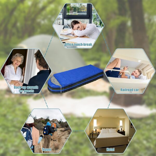 12 Pcs Camping Sleeping Bags Bulk 4 Seasons Warm Cold Weathe...