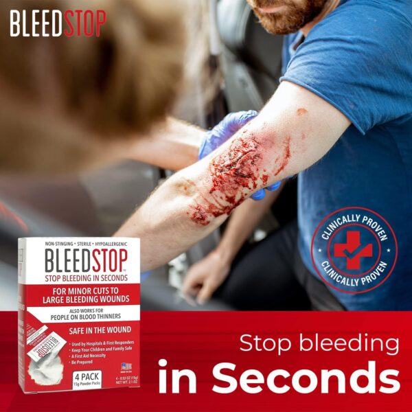 BleedStop First Aid Powder for Blood Clotting, Trauma Kit, ...