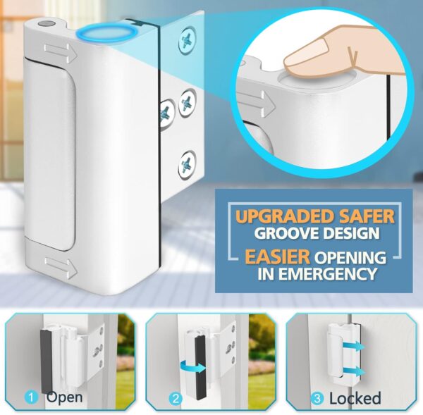 Door Lock for Front Door Kids Safety - Home Security Door Re...