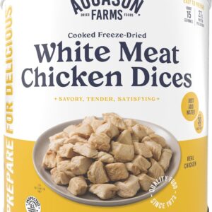Augason Farms Cooked Freeze Dried White Meat Chicken Dices C...