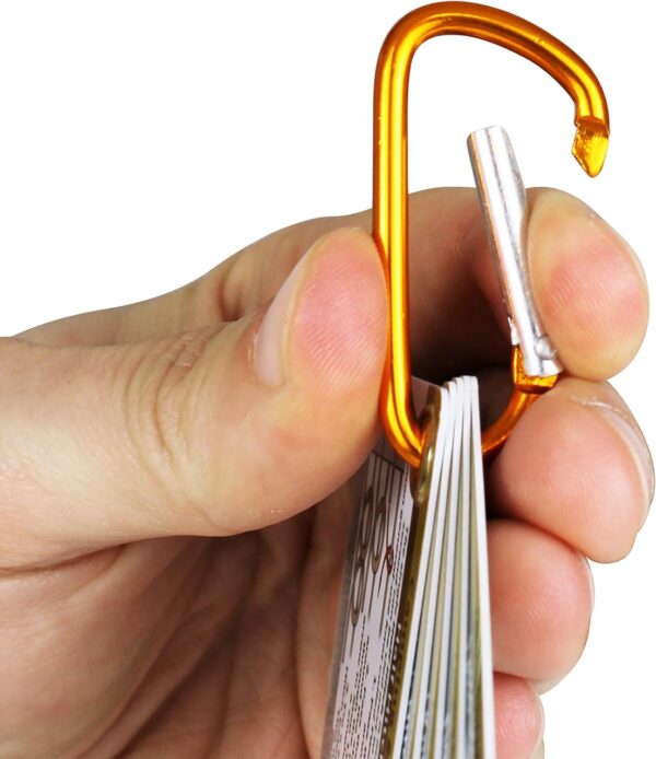 Outdoor Knots - Waterproof Knot Tying Cards with Mini Carabi...