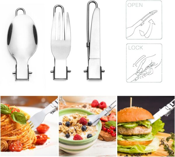 Odoland Camping Cookware Stove Carabiner Canister Stand Trip...