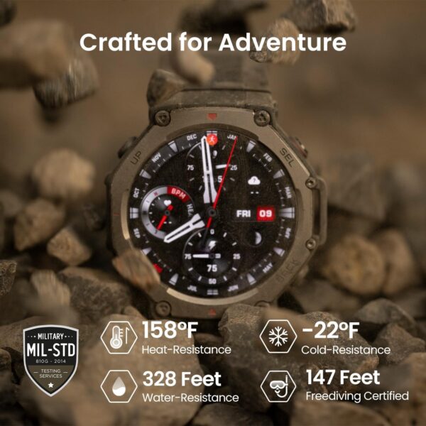 Amazfit Refurbished T-Rex 3 Rugged Military Smart Watch 48mm...