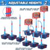 4 in 1 Basketball Hoop for Kids 1-3, 3-5, Toddler Basketball...