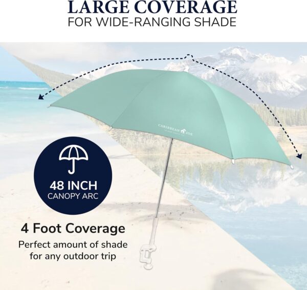 Beach Umbrella for Chair, Adjustable and Universal Clamp On ...