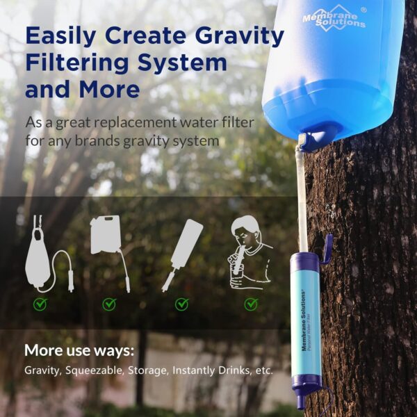 Membrane Solutions Straw Water Filter, Survival Filtration P...