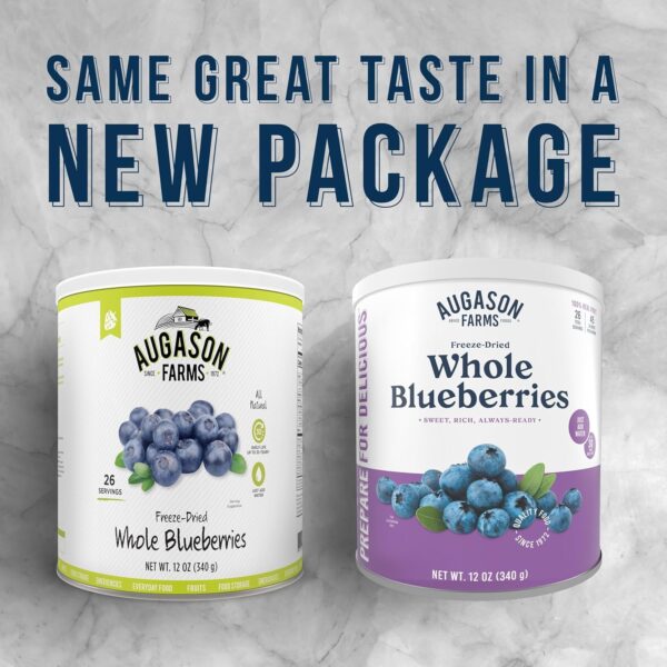 Augason Farms Freeze Dried Whole Blueberries Can, Emergency ...