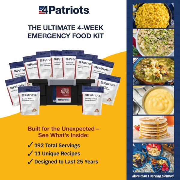 4Patriots 4-Week Survival Food Kit: Emergency Food Supply De...