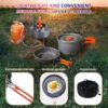 Camping Cooking Set Camping Cookware Outdoor Aluminum Mess K...