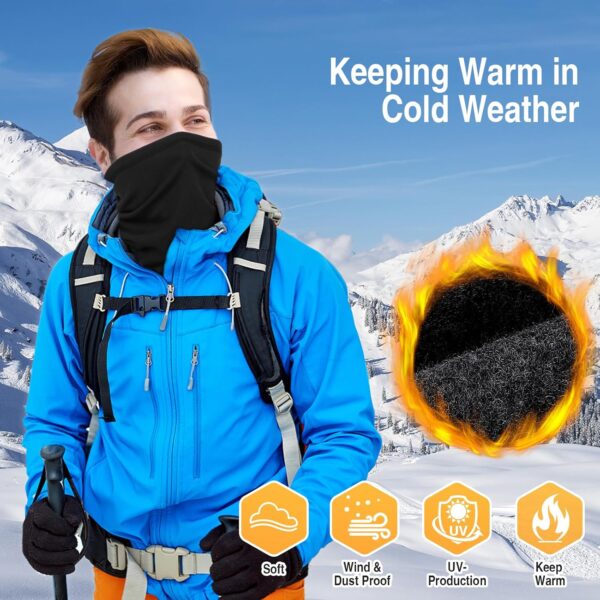 2 Pack Winter Neck Gaiter Warmer for Men&Women,Windproof Fac...