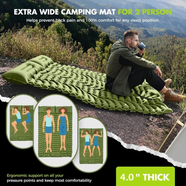 Camping Sleeping Pad,Double Sleeping Pad for Camping-Self In...