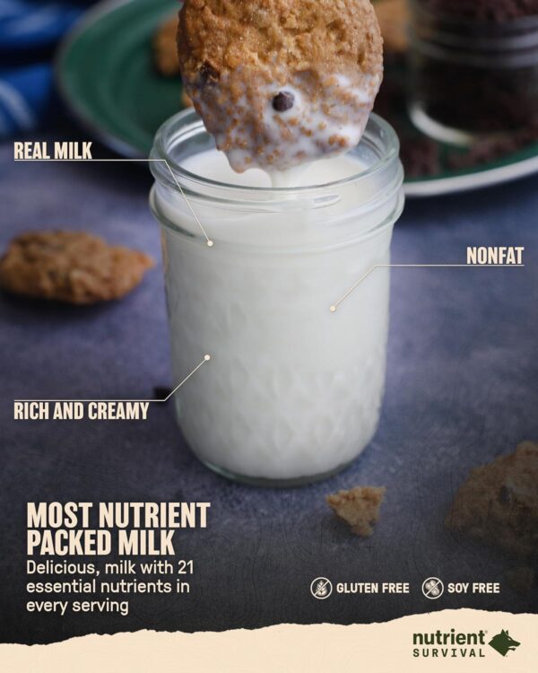 Nutrient Survival Vitamin Powdered Milk, Freeze Dried Preppe...