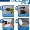 Maitys 2 Pcs Convex Mirror Acrylic Safety Security Traffic C...