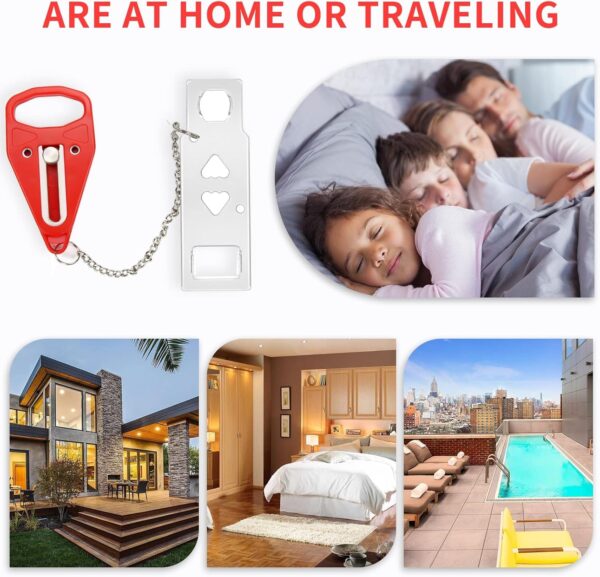 Portable Door Lock 2Pack Extra Lock for Additional Privacy a...