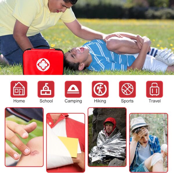 Travel-First Aid-Kit Car-Home 300PCS Survival-Kit Outdoor-Ad...