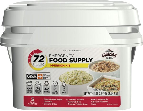 Augason Farms 72-Hour 1-Person Emergency Food Supply Kit 4 l...