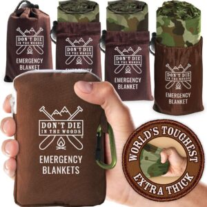 World’s Toughest Emergency Blankets [4-Pack] Extra-Thick The...