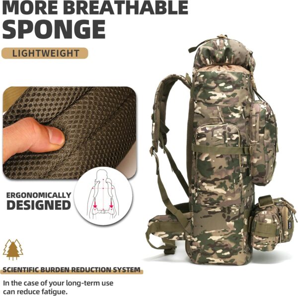100L Camping Hiking Backpack,Molle military Tactical rucksac...