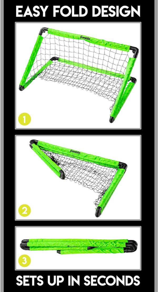 Franklin Sports Kids Mini Soccer Goal Set - Backyard + Indoo...