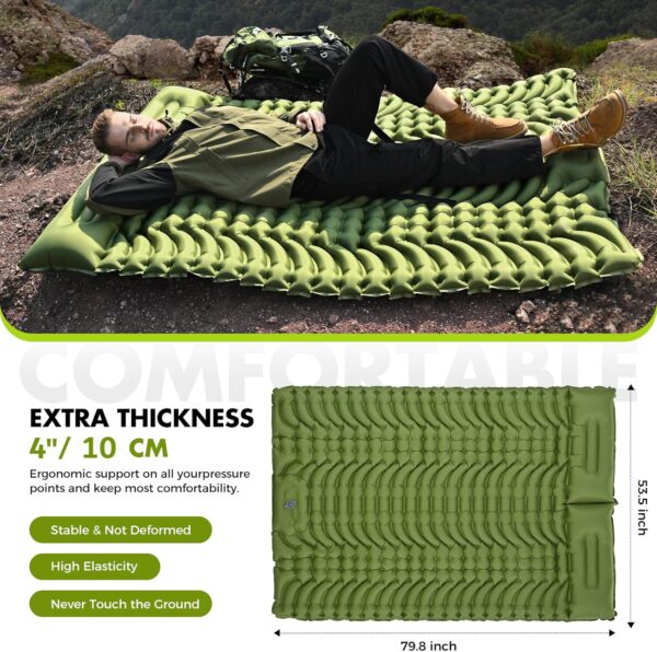 Camping Sleeping Pad,Double Sleeping Pad for Camping-Self In...