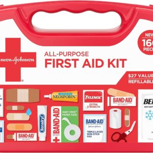 Johnson & Johnson All-Purpose Portable Compact First Aid Kit...