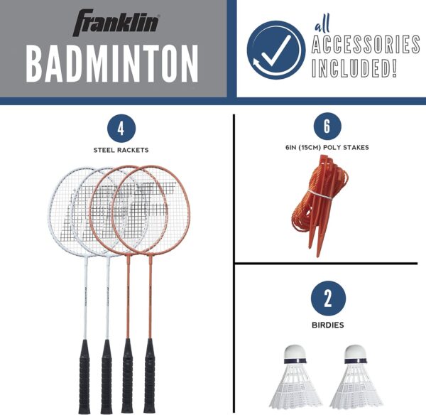Franklin Sports Badminton Net Sets - Outdoor Backyard + Beac...