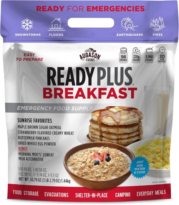 Augason Farms READY PLUS Breakfast Emergency Food Supply | 3...
