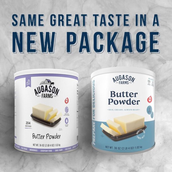 Augason Farms Butter Powder Can, Emergency Food Supply, Ever...