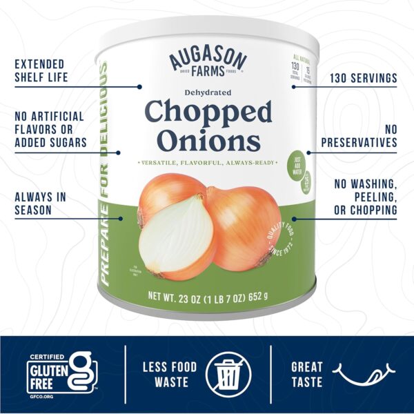 Augason Farms Dehydrated Chopped Onions Can, Emergency Food ...