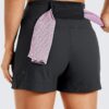 CRZ YOGA Women's Lightweight Mid Rise Hiking Shorts 4'' - St...