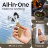 Orblue 4-in-1 Camping Utensils, 2-Pack, Portable Stainless S...