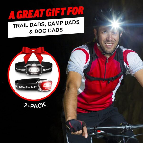 GearLight 2Pack LED Headlamp - Outdoor Camping Head Lamps wi...