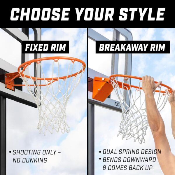 GoSports Regulation 18" Steel Basketball Rim - Choose from F...