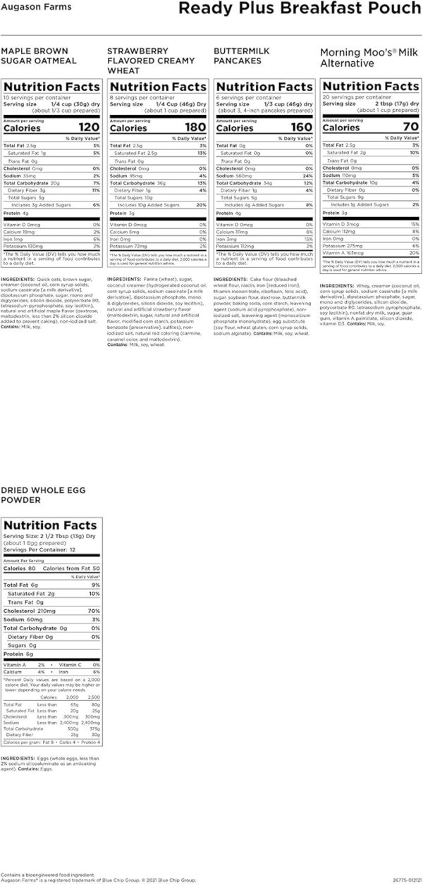 Augason Farms READY PLUS Breakfast Emergency Food Supply | 3...