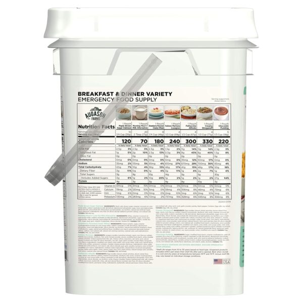 Augason Farms Breakfast and Dinner Variety Pail Emergency Fo...