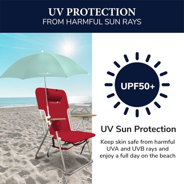 Beach Umbrella for Chair, Adjustable and Universal Clamp On ...