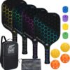 JoncAye Pickleball-Paddles-Set of 4 or 2 Rackets with Balls ...
