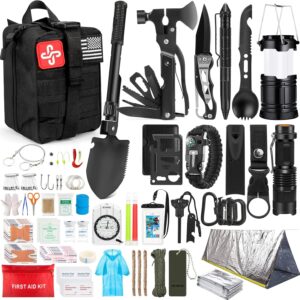 Survival Kit, 250Pcs Survival Gear First Aid Kit with Molle ...