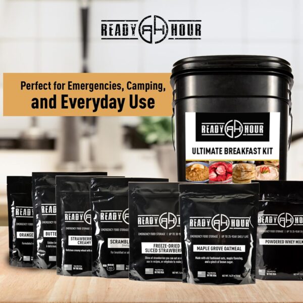 Ready Hour Breakfast Bucket (128 Servings), Emergency Food S...