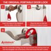 Addalock The Original Portable Door Lock for Travel & Home S...