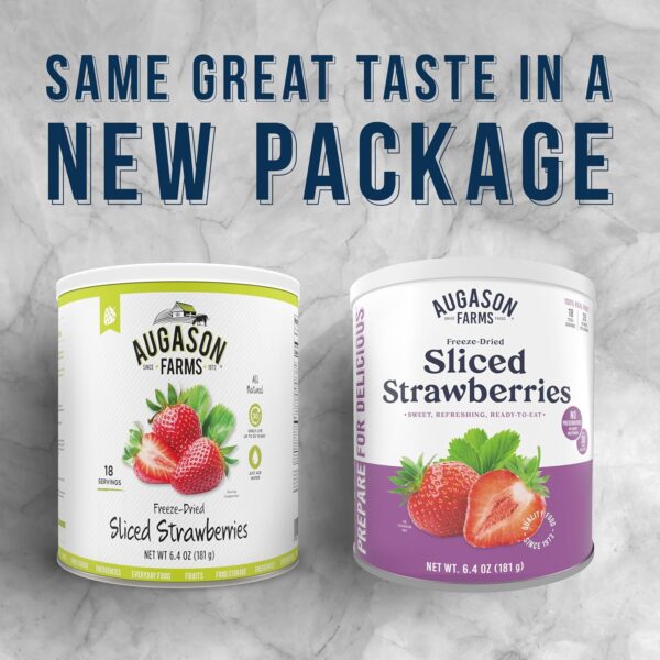 Augason Farms Freeze Dried Sliced Strawberries Can, Emergenc...
