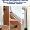 BRINKS- Portable Door Security Bar, Silver- Adjustable Secur...