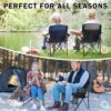 Heated Folding Camping Chair Portable for Outdoor Sports, Fu...