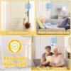 Home Security Door Lock, Upgraded Metal Door Reinforcement L...