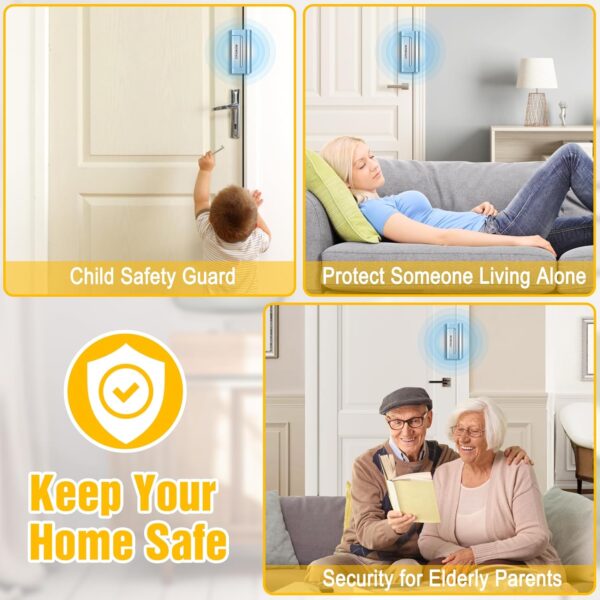 Home Security Door Lock, Upgraded Metal Door Reinforcement L...