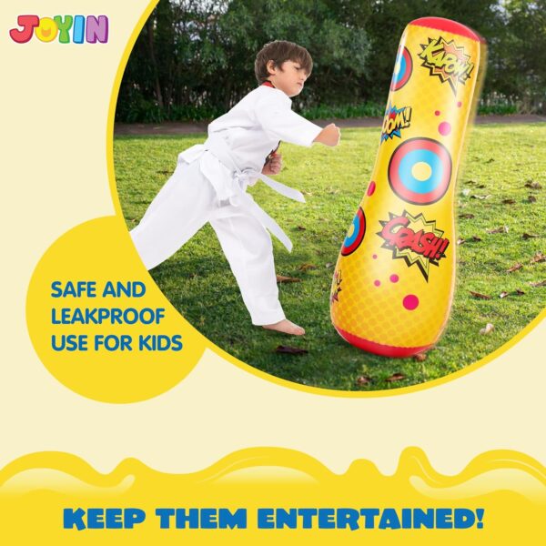 2 Pack Inflatable Bopper, 47 Inches Kids Punching Bag with B...