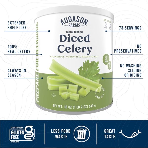 Augason Farms Dehydrated Cross Cut Celery Can, Emergency Foo...