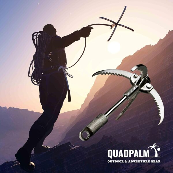 Grappling Hook and Rope 10M (32ft) - Multifunctional Heavy D...