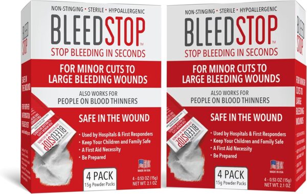 BleedStop First Aid Powder for Blood Clotting, Trauma Kit, ...