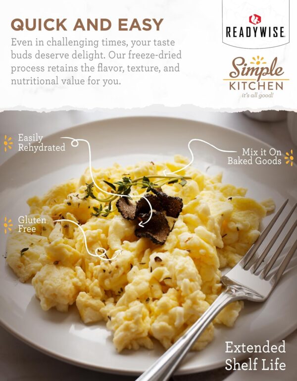 READYWISE - Simple Kitchen, Powdered Eggs, 72 Servings, Emer...